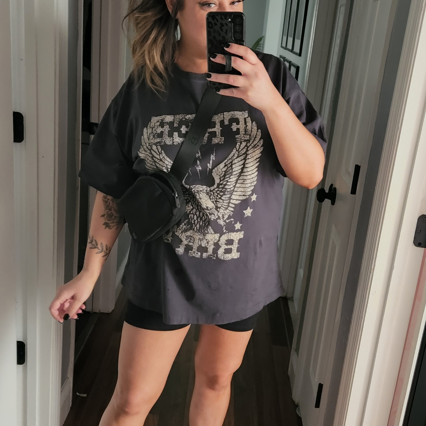 Free Bird Eagle Oversized Graphic Tee